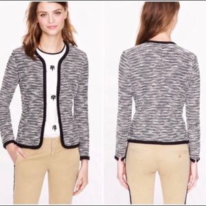 NWOT. J. Crew Black & White Boucle Sweater Blazer